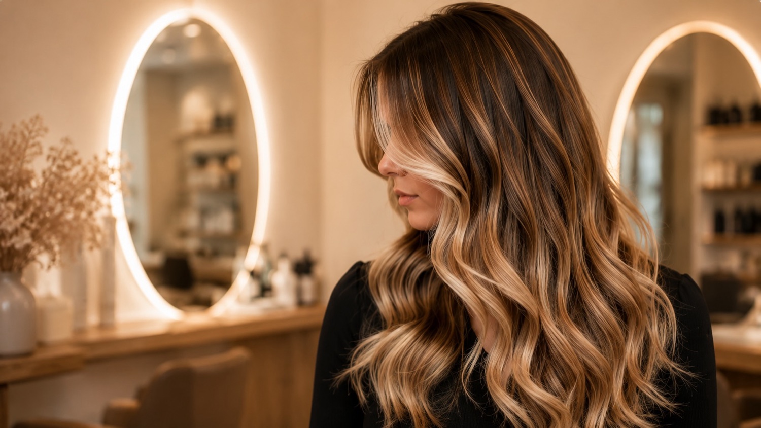 Balayage luminoso con ondas suaves