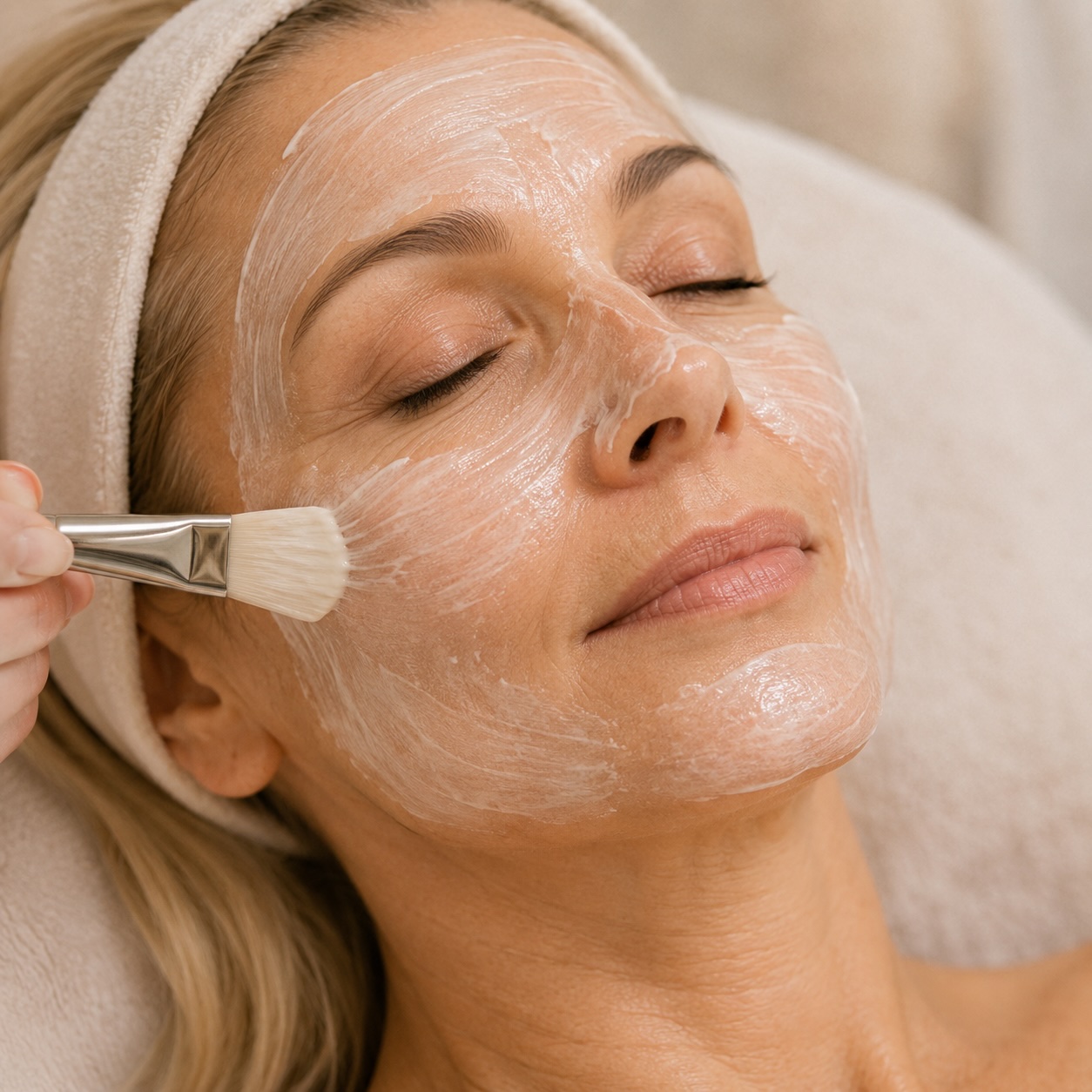 Limpieza facial con mascarilla hidratante
