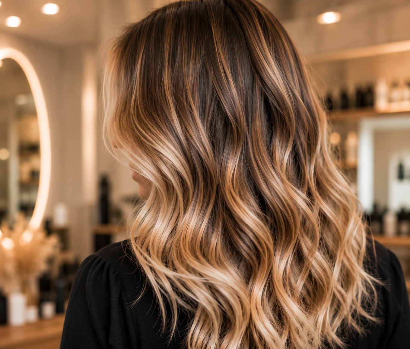 Babylights suaves en cabello ondulado rubio