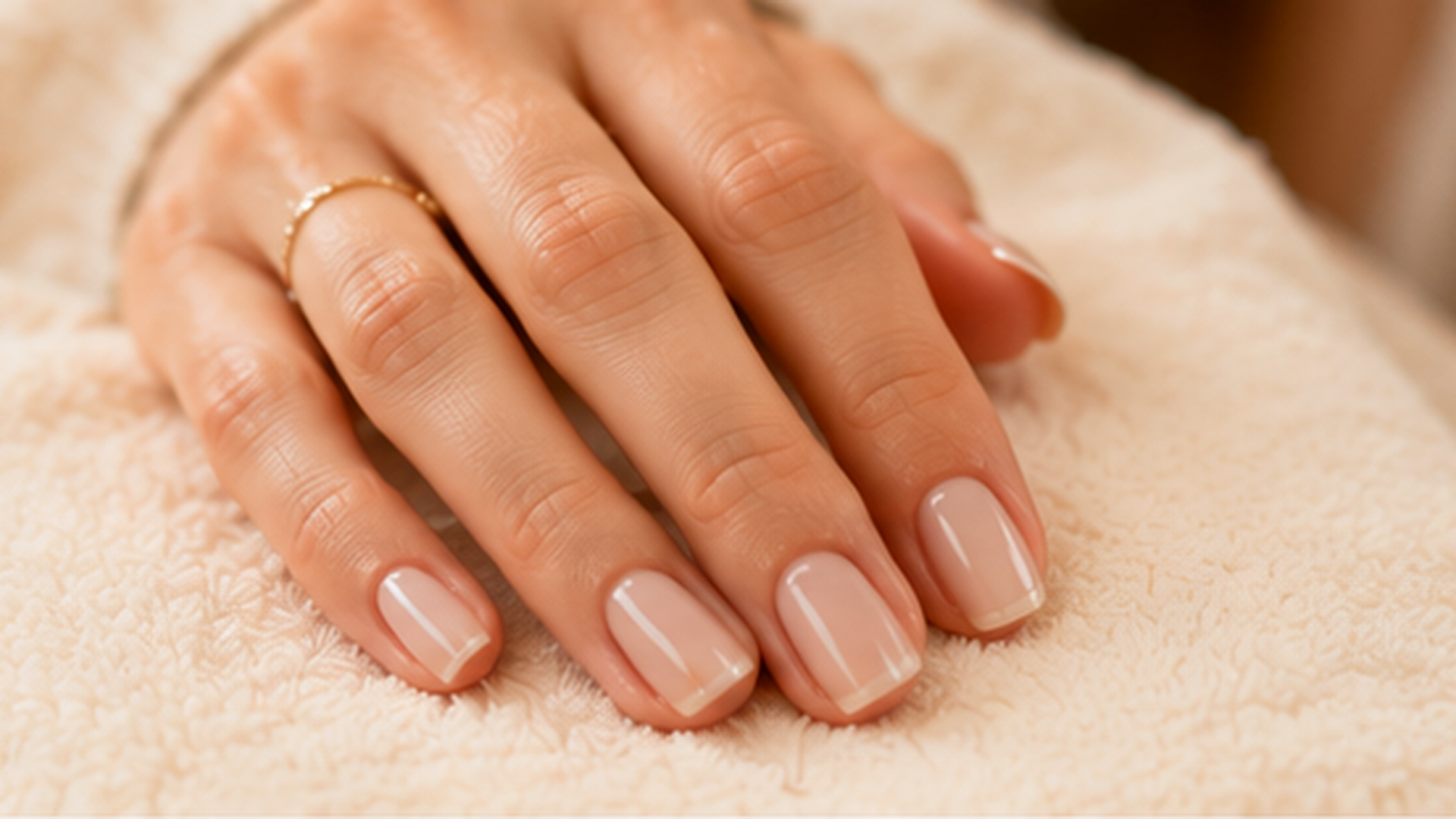 Manicura clásica nude limpia
