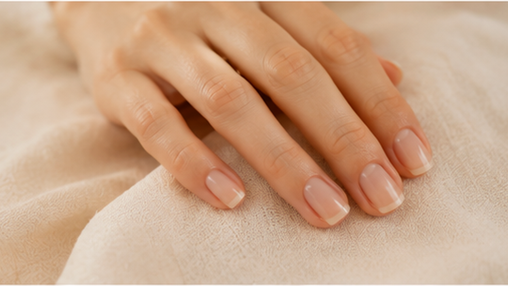 Uñas fortalecidas con acabado natural